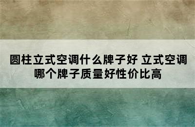 圆柱立式空调什么牌子好 立式空调哪个牌子质量好性价比高